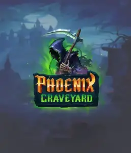 The eerie and atmospheric Phoenix Graveyard slot game interface by ELK Studios, featuring a mysterious graveyard setting. The visual highlights the slot's dynamic reel expansion mechanism, enhanced by its gorgeous symbols and gothic theme. It vividly depicts the game's theme of rebirth and immortality, attractive for those fascinated by legends.